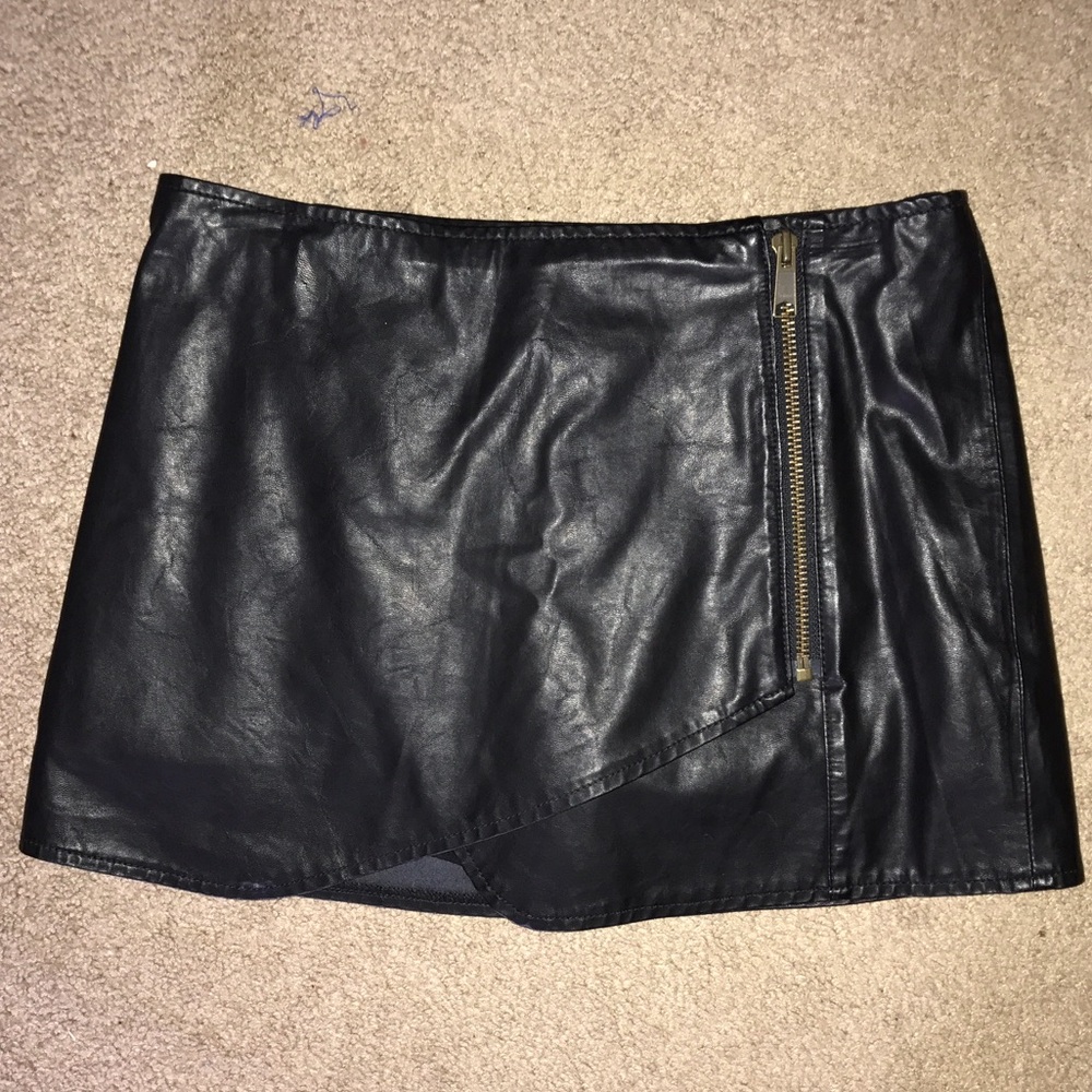Free people leather skort