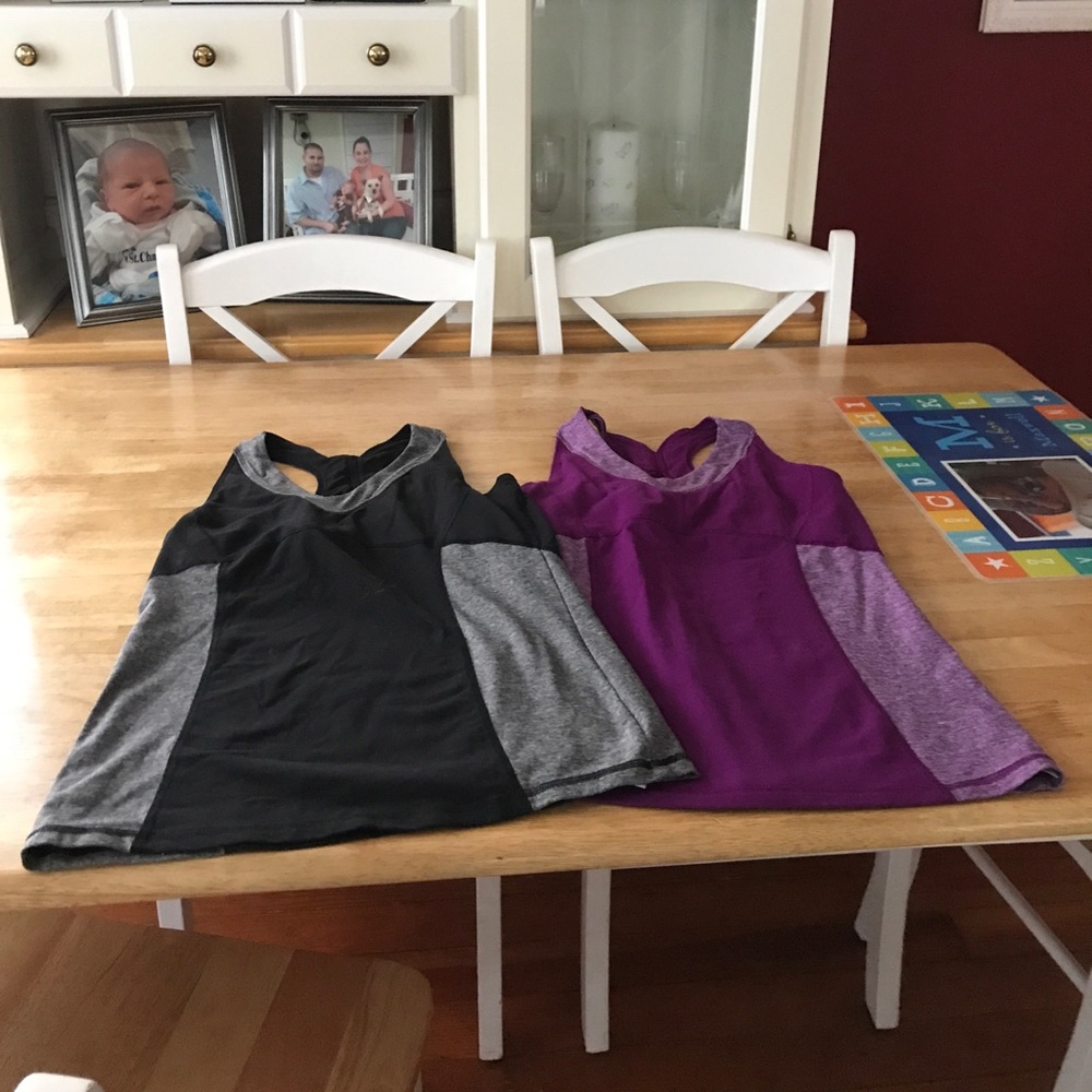 Black and purple champion workout tank top bundle