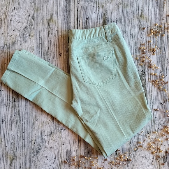 American Rag Cie mint green denim jeans - Picture 2 of 8