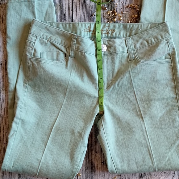 American Rag Cie mint green denim jeans - Picture 6 of 8