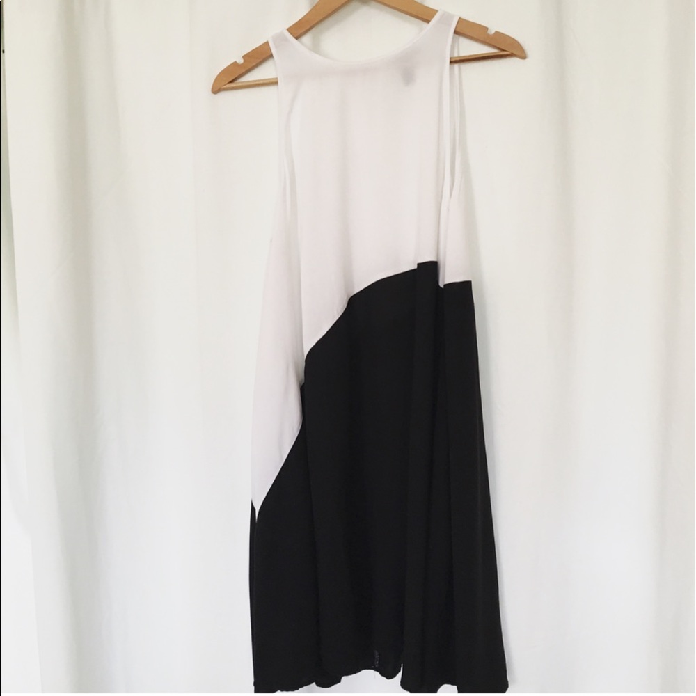 Black and White Midi Dress