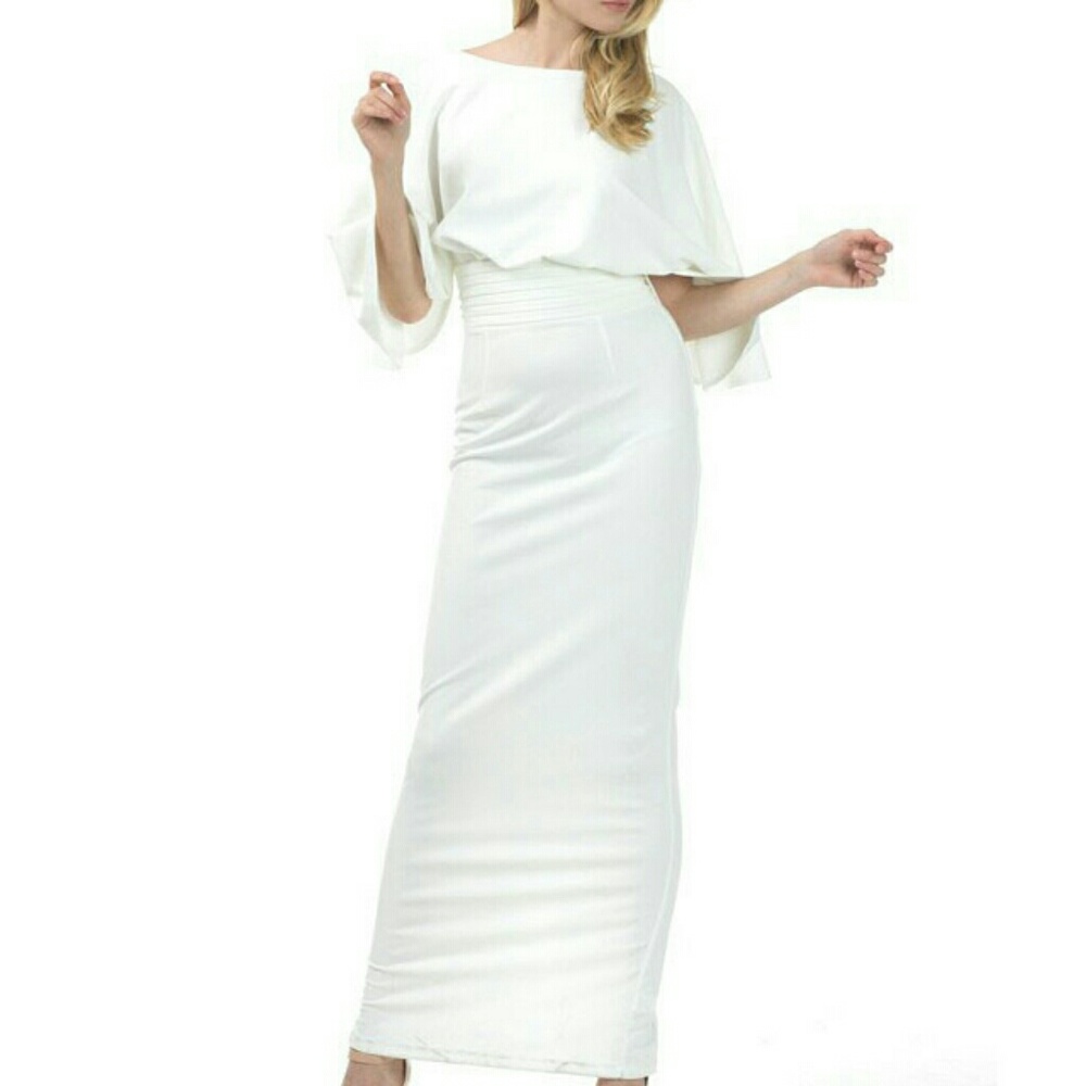 Elegant white maxi dress