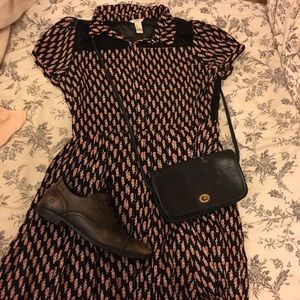 black mesh panel button-up mini dress