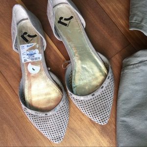 report shoes toupe pointy flats 8.5