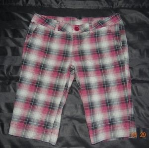 Vans Purple Plaid Capri Shorts