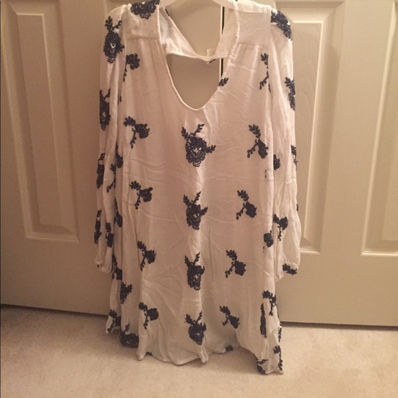 Free People Embroidered Long Sleeve Mini Dress - Picture 1 of 5