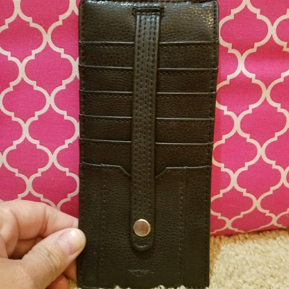 Dockers slim 2 sided card holder wallet with snaps