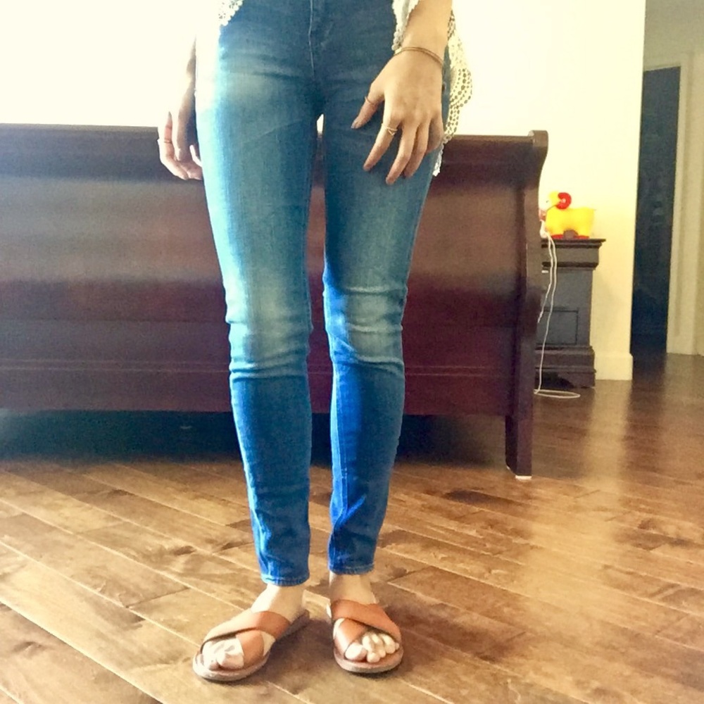 MADEWELL high rise skinny skinny jeans