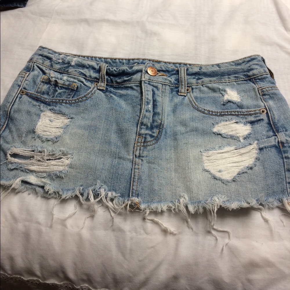 American Eagle denim mini skirt