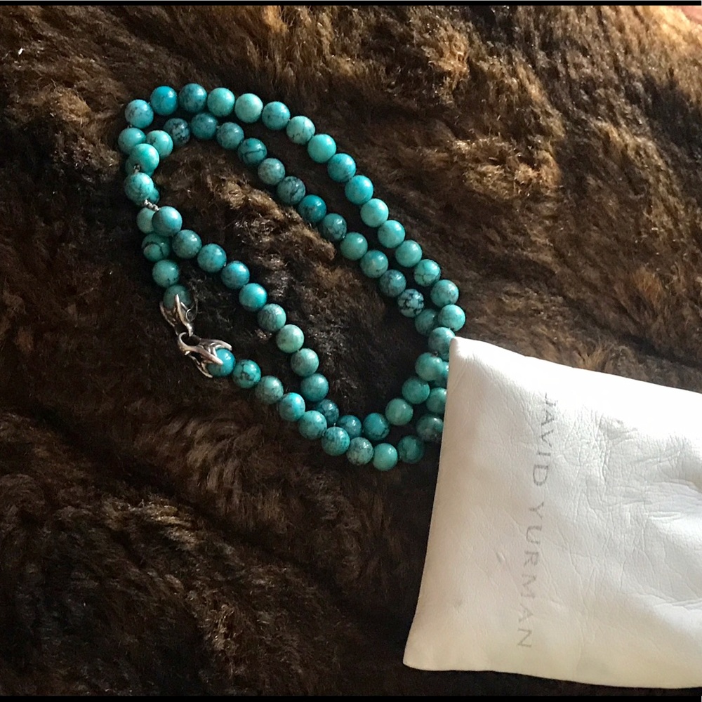 David Yurman Turquoise Spiritual Bead Necklace