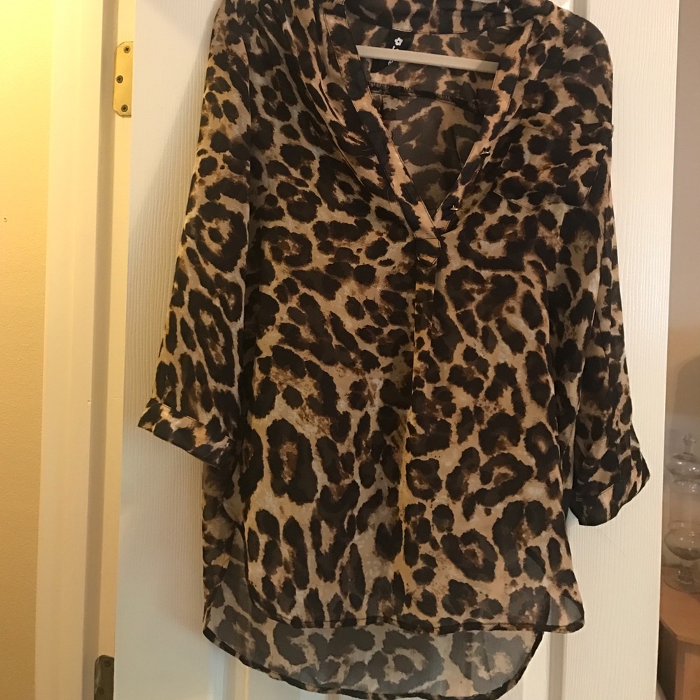 leopard blouse