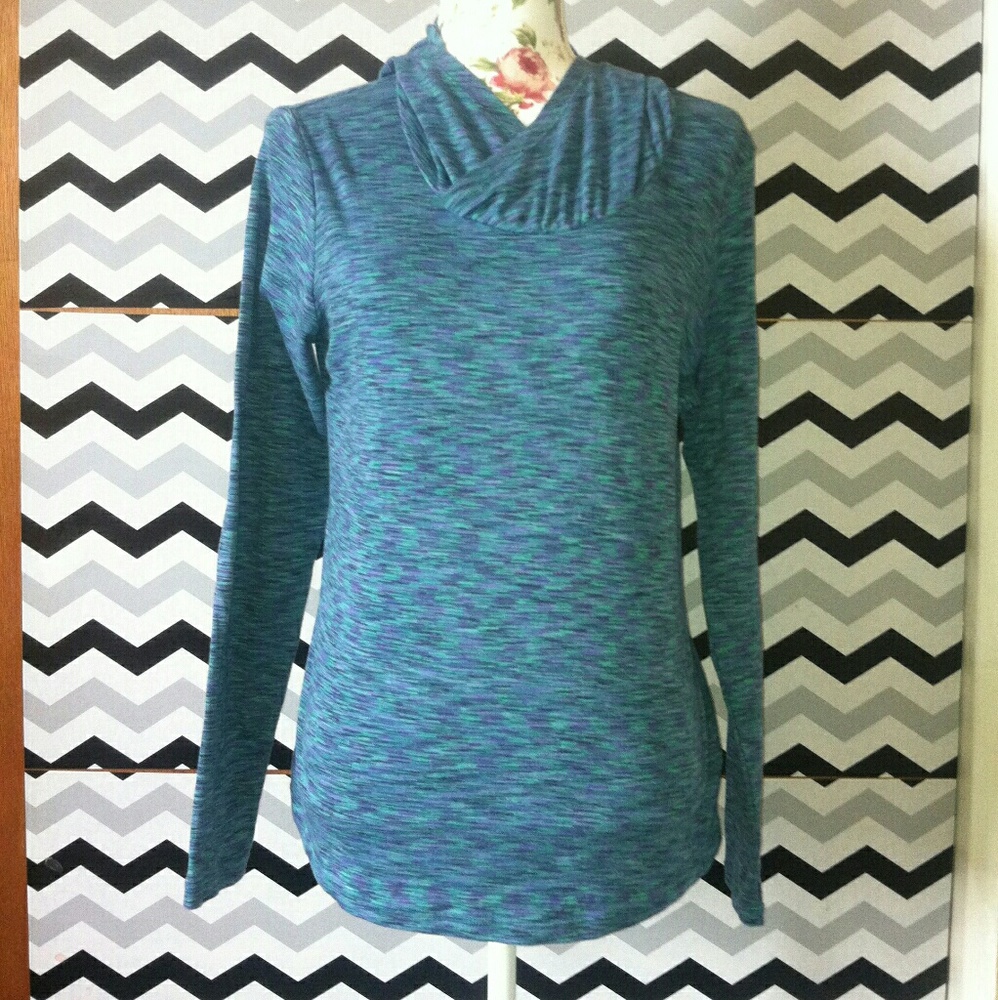 Columbia long sleeve shirt with hoody multi colore