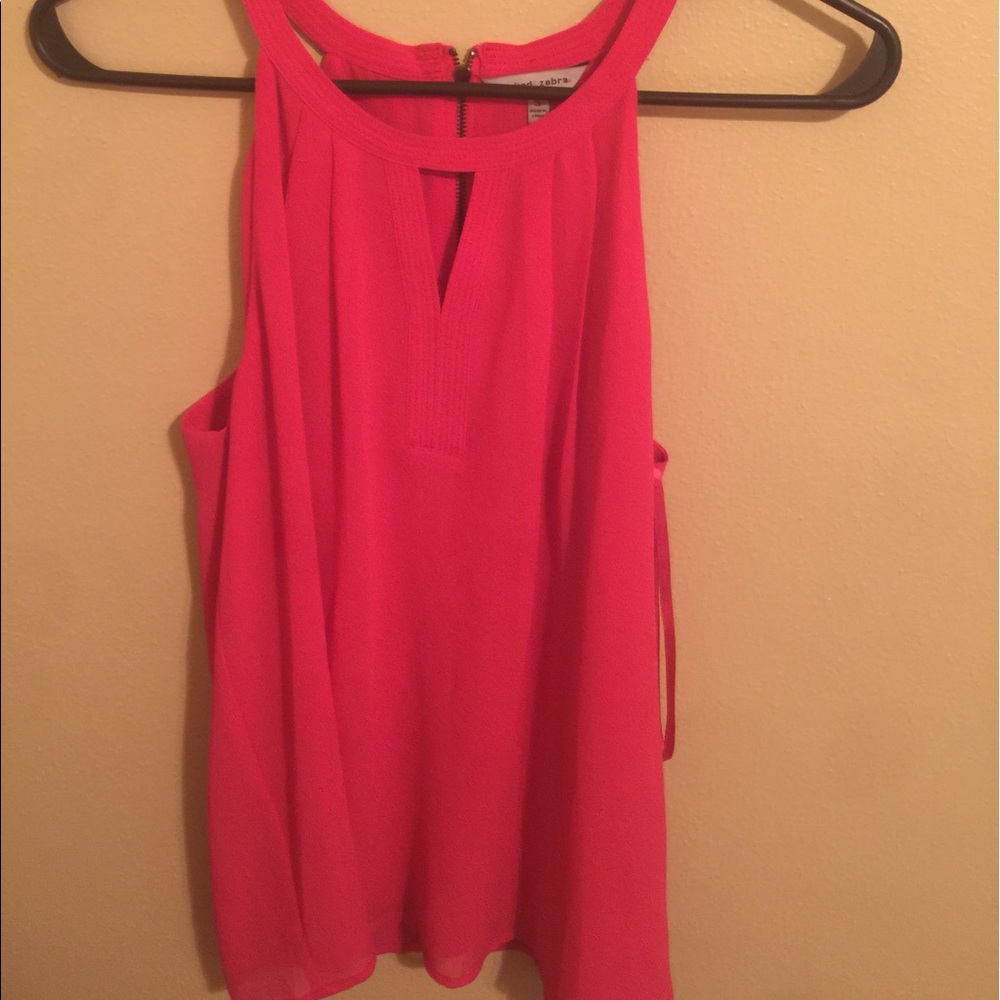 Hot pink keyhole top
