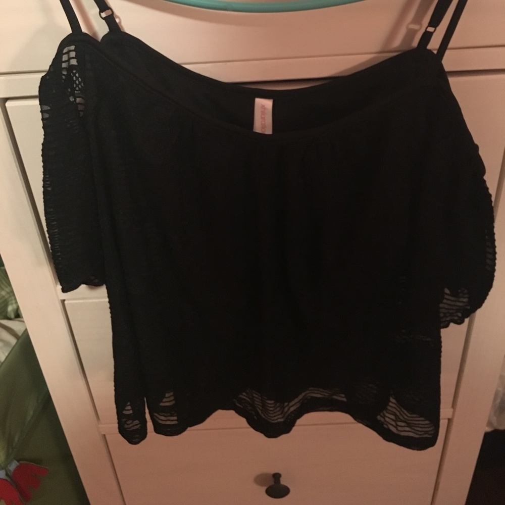 Lacy Off The Shoulder Crop Top