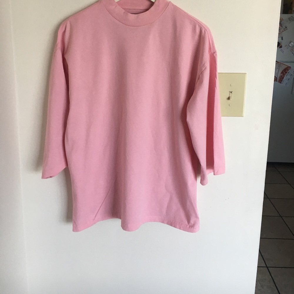 Pink Mock Neck Shirt