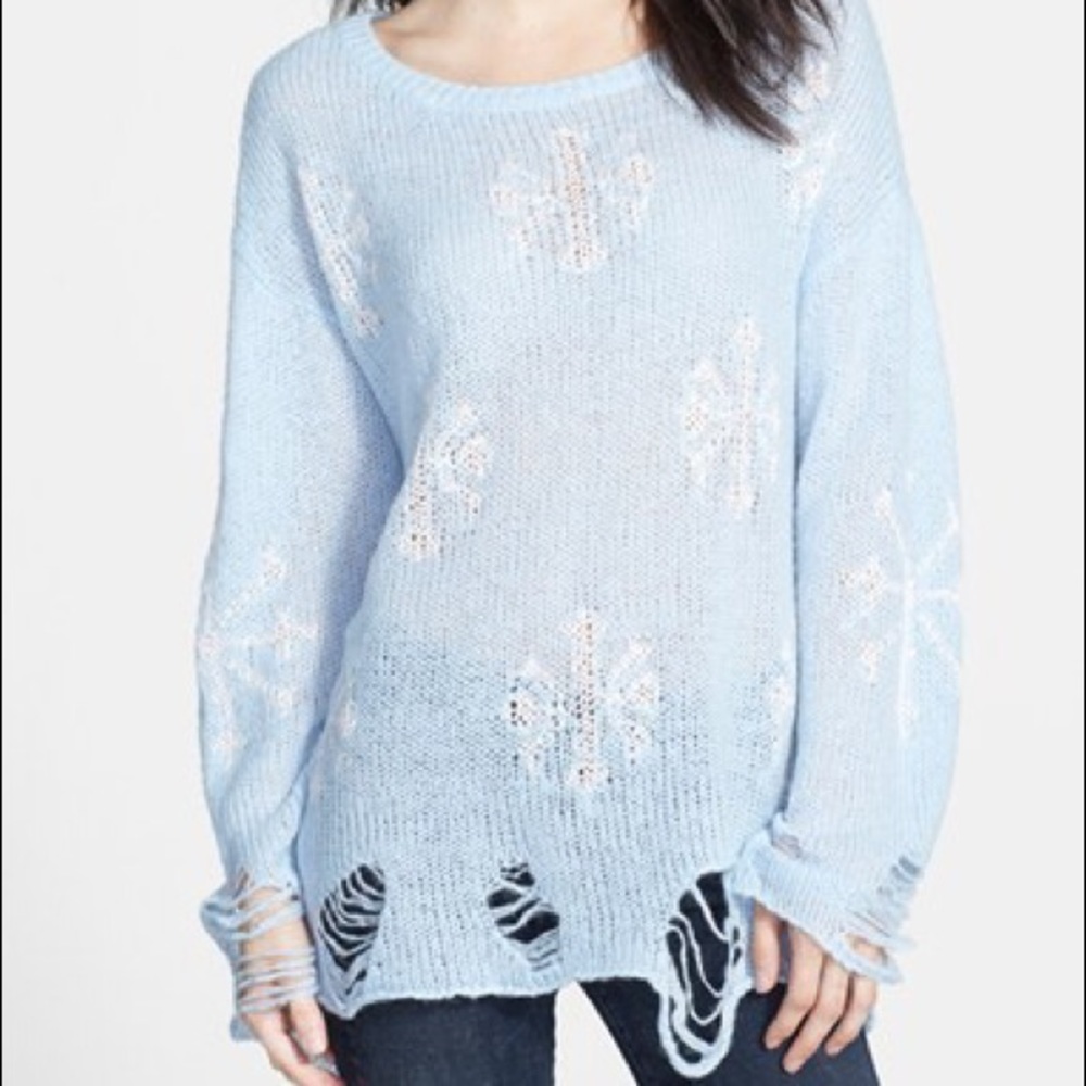 Wildfox White Label Lennon Snowflake Sweater