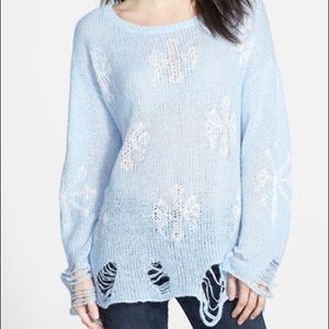 Wildfox White Label Lennon Snowflake Sweater