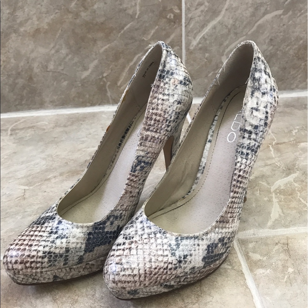 Aldo Snakeskin Pumps