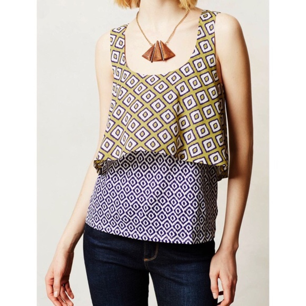Anthropologie Meadow Rue layered tank