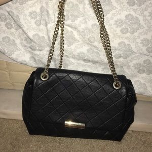 Quilted leather purse