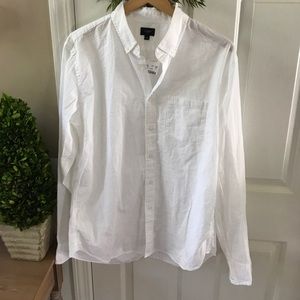 JCrew Men's Large White Classic Button down