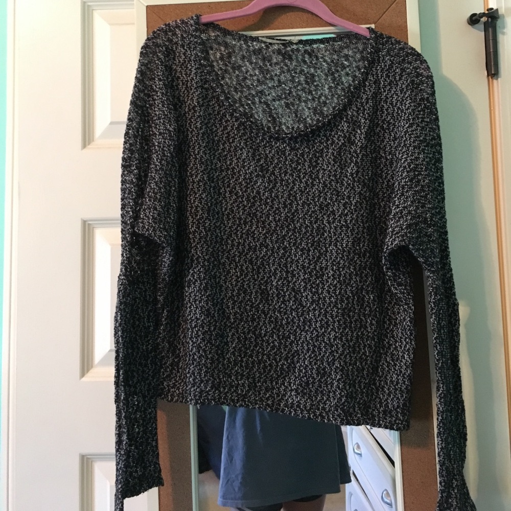 Black and white light sweater