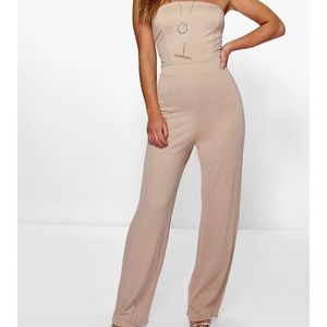 Boohoo petite wide leg jumpsuit