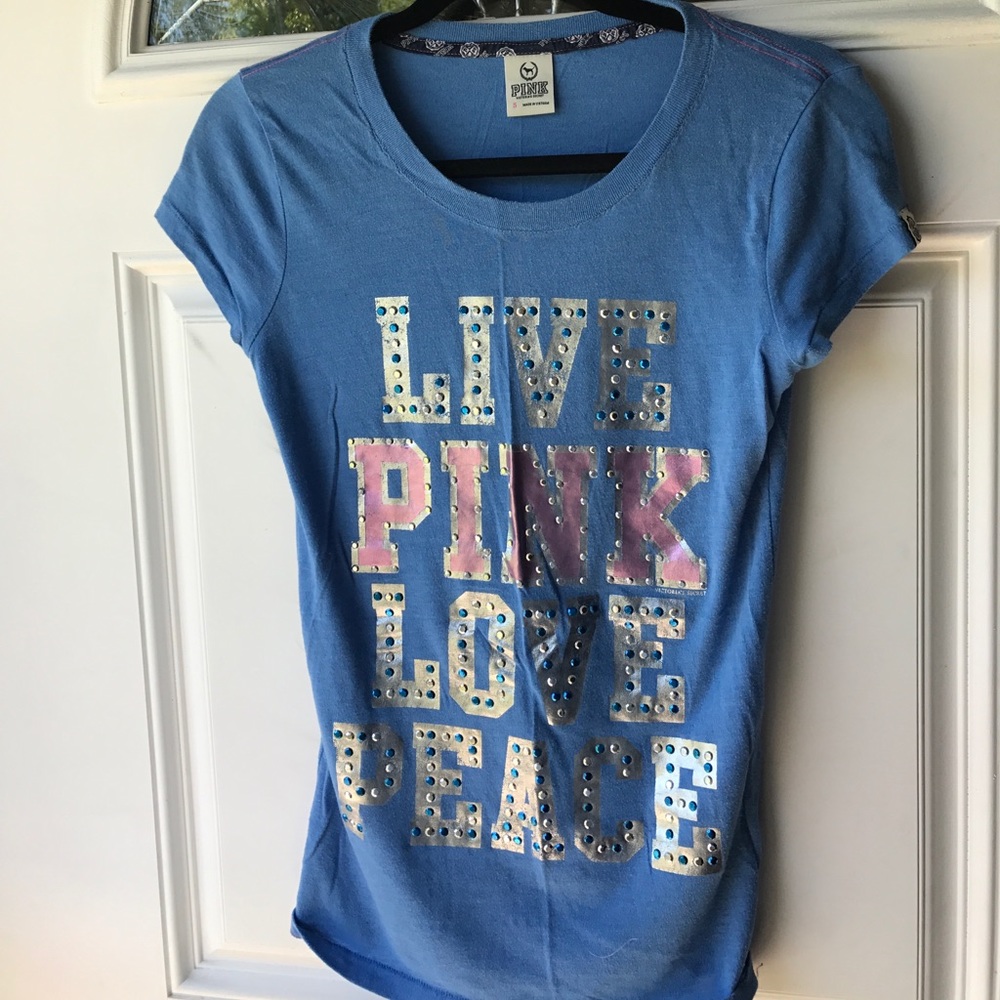 ❌SOLD❌PINK Tee Size Small - Picture 2 of 3