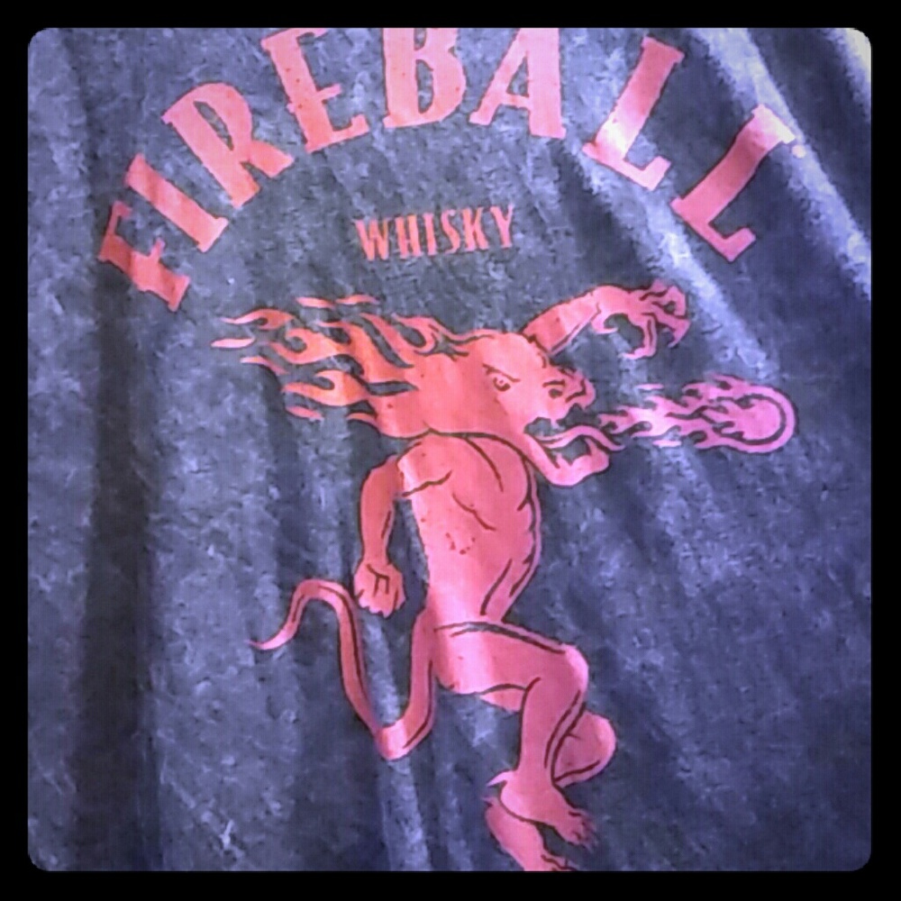 New Men's Fireball Whiskey T-shirt