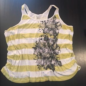 Yellow Striped Tank with Black Accents