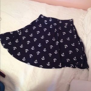 Navy blue anchor skirt
