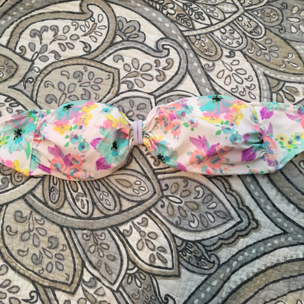 Victoria's Secret floral print bandeau bikini top