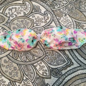 Victoria's Secret floral print bandeau bikini top