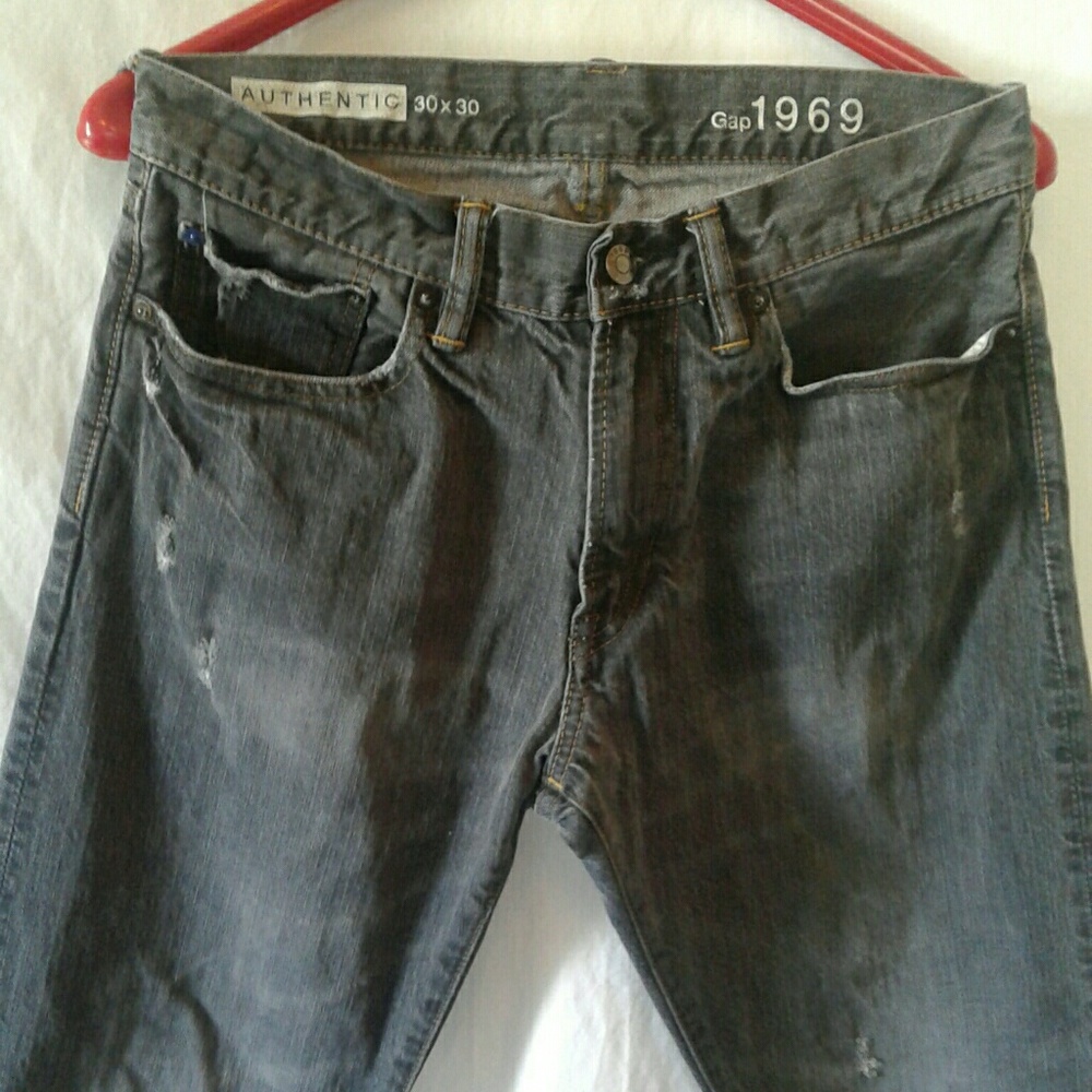 Mens Gap Authentic 1969 greywash jeans