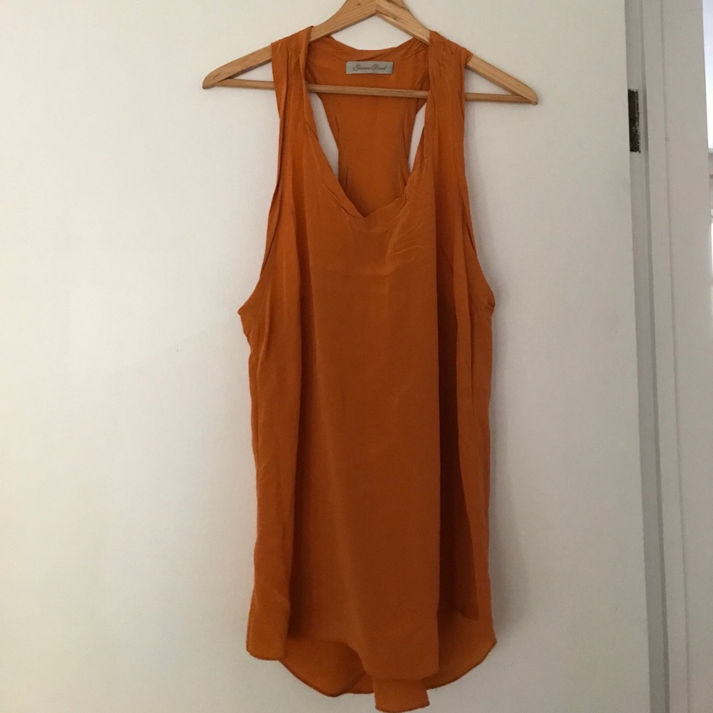 Geren Ford Burnt Orange Silk Tank (Medium)