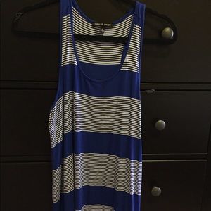 Blue striped tank top