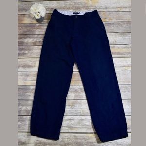 J. Crew Irish Linen & Cotton Navy Pants - 32 x 32
