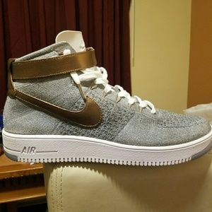 Custom painted flyknit air force ones