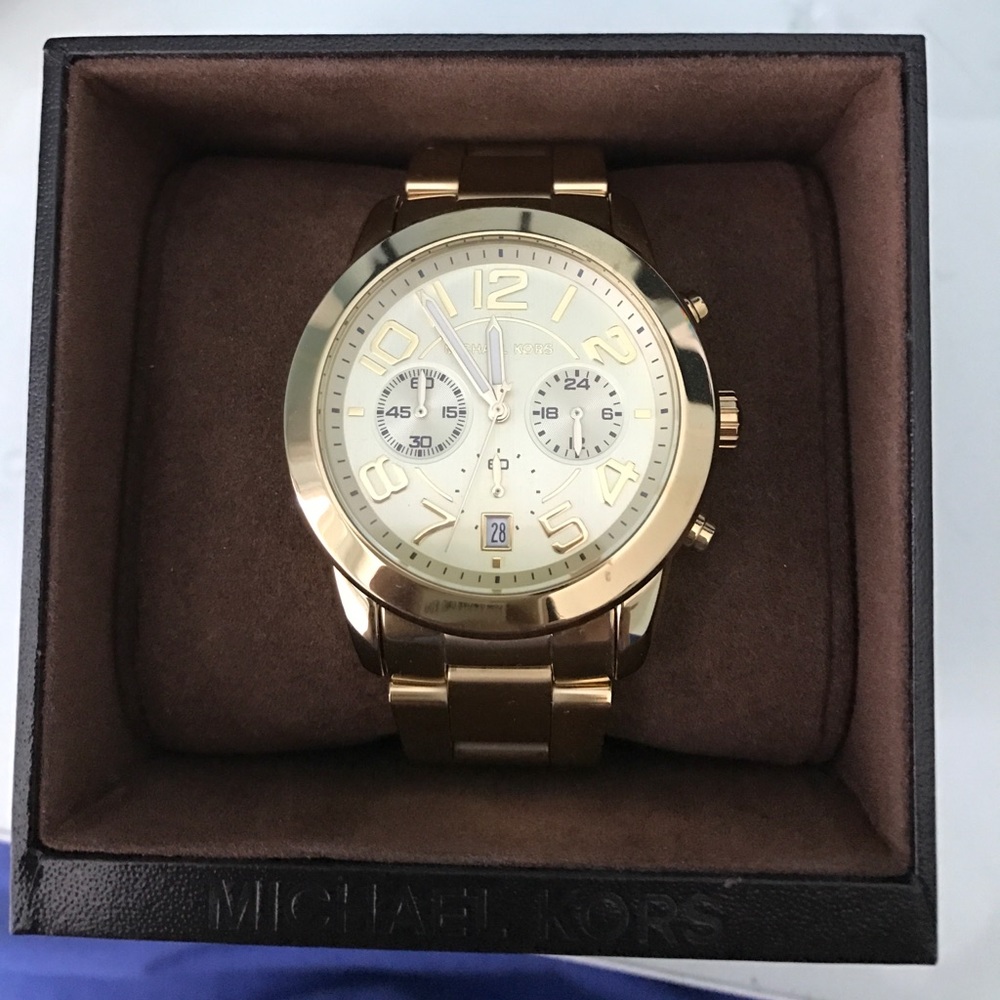 NWT Gold Michael Kors Oversized Watch