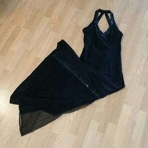 Black Halter evening Gown