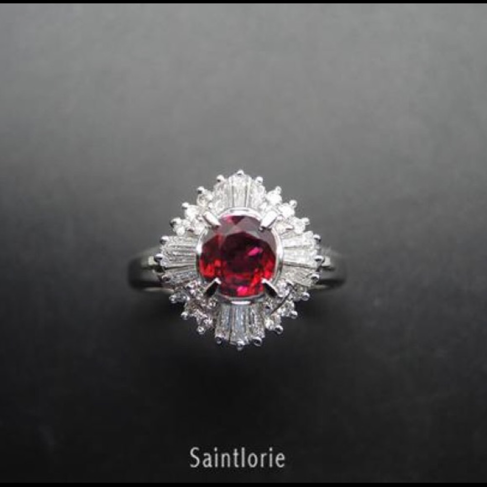 1.1 Carat Ruby Engagement Ring