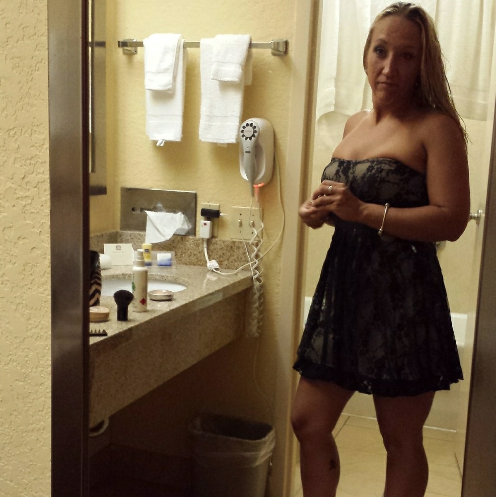 Strapless lace dress