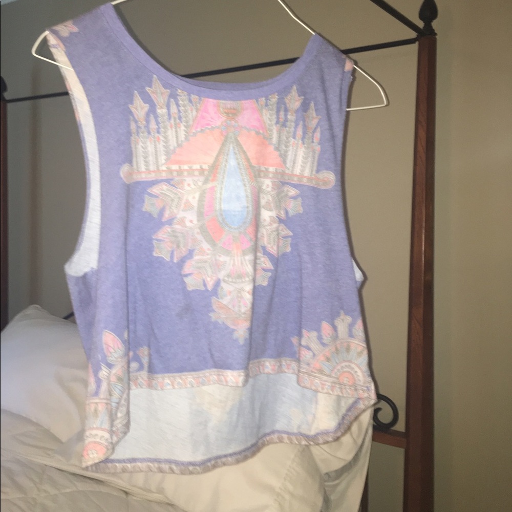 Tribal print crop top