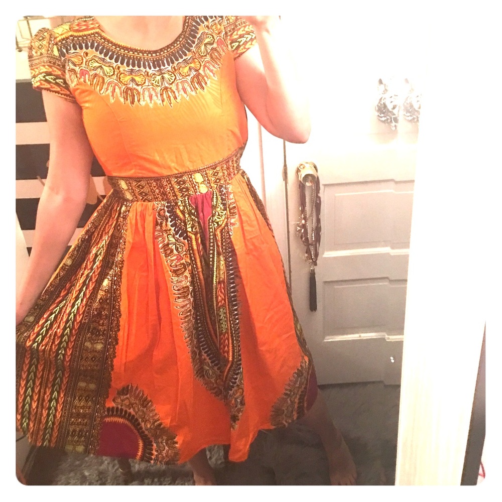 African print dress