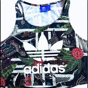 Adidas print crop top