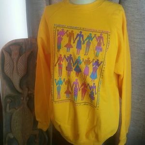 Colorful Laurel Burch sweatshirt
