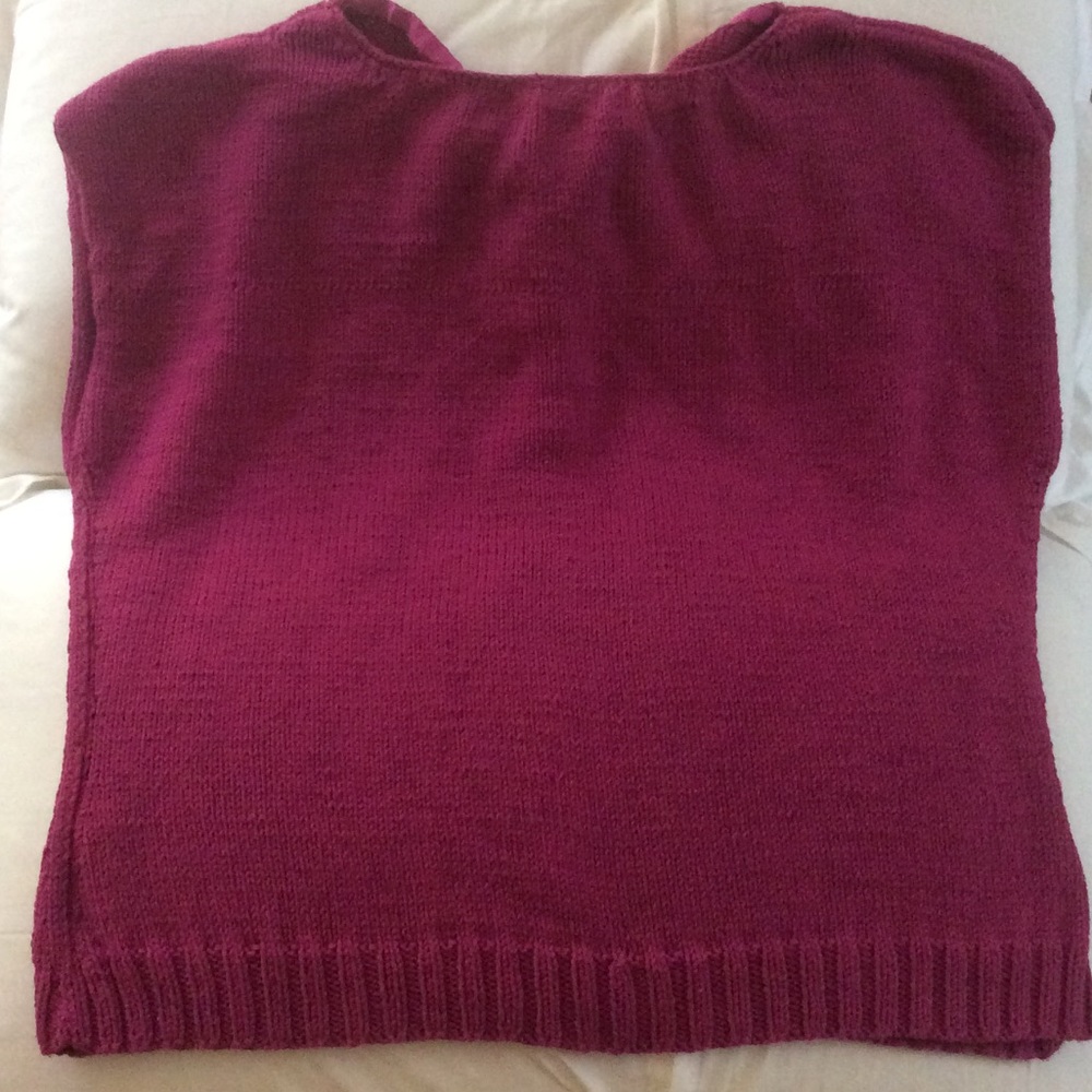Handknit high neck top