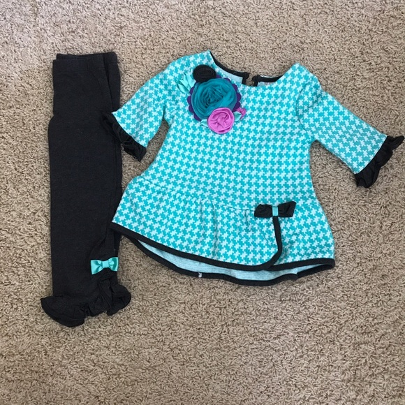 Emily Rose Other - Adorable like new girls set 2T teal floral