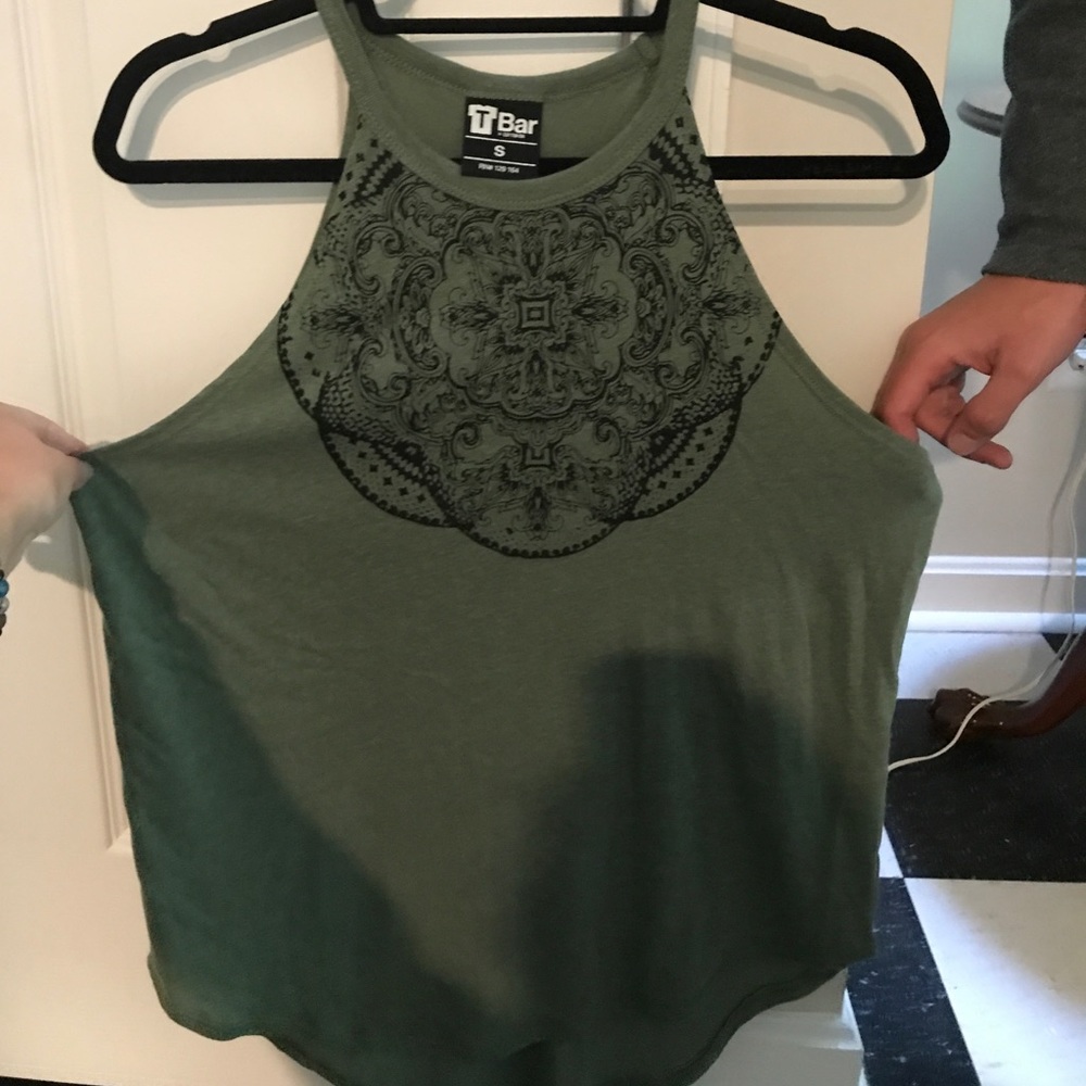 Cotton Forest Green Tank Top
