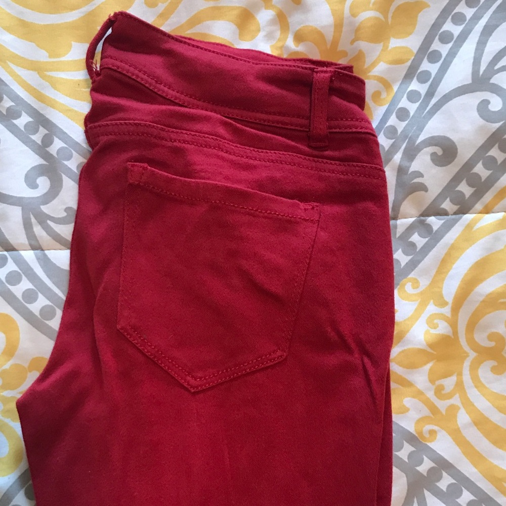 Red jeggings